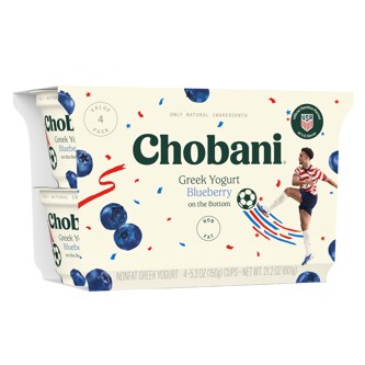 Chobani Non-Fat Greek Yogurt, Blueberry on the Bottom