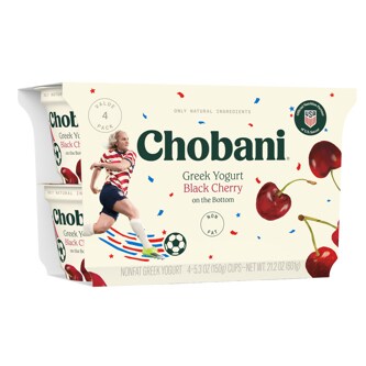 Chobani Non-Fat Greek Yogurt, Black Cherry on the Bottom