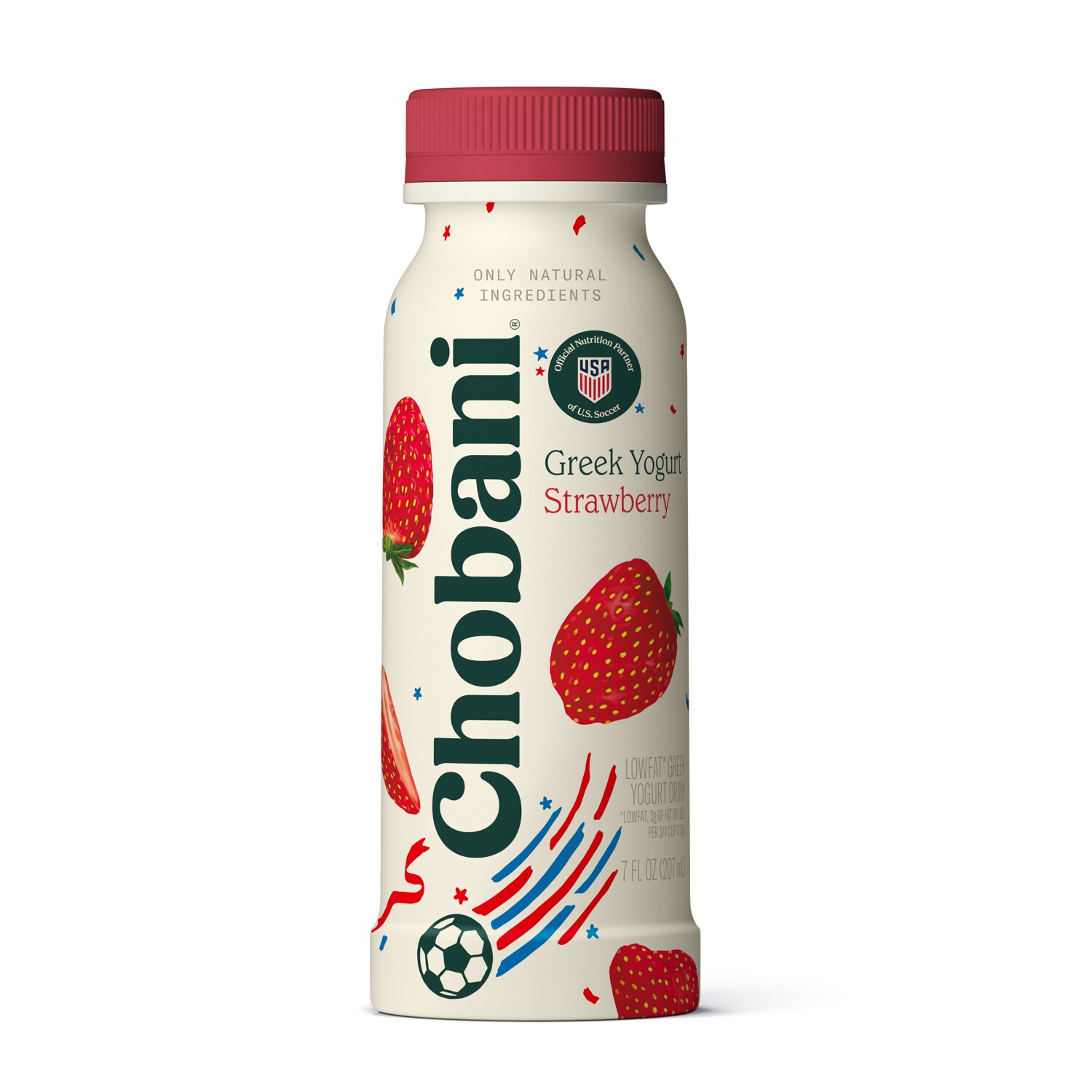 Chobani Low-Fat Greek Yogurt Drink, Strawberry