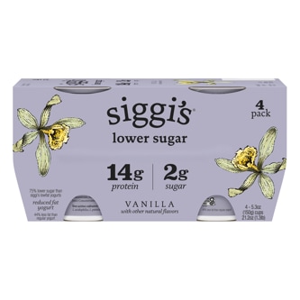 Siggi's Skyr Lower Sugar, Lower Calorie Icelandic-Style Strained 2% Low-Fat Yogurt, Vanilla