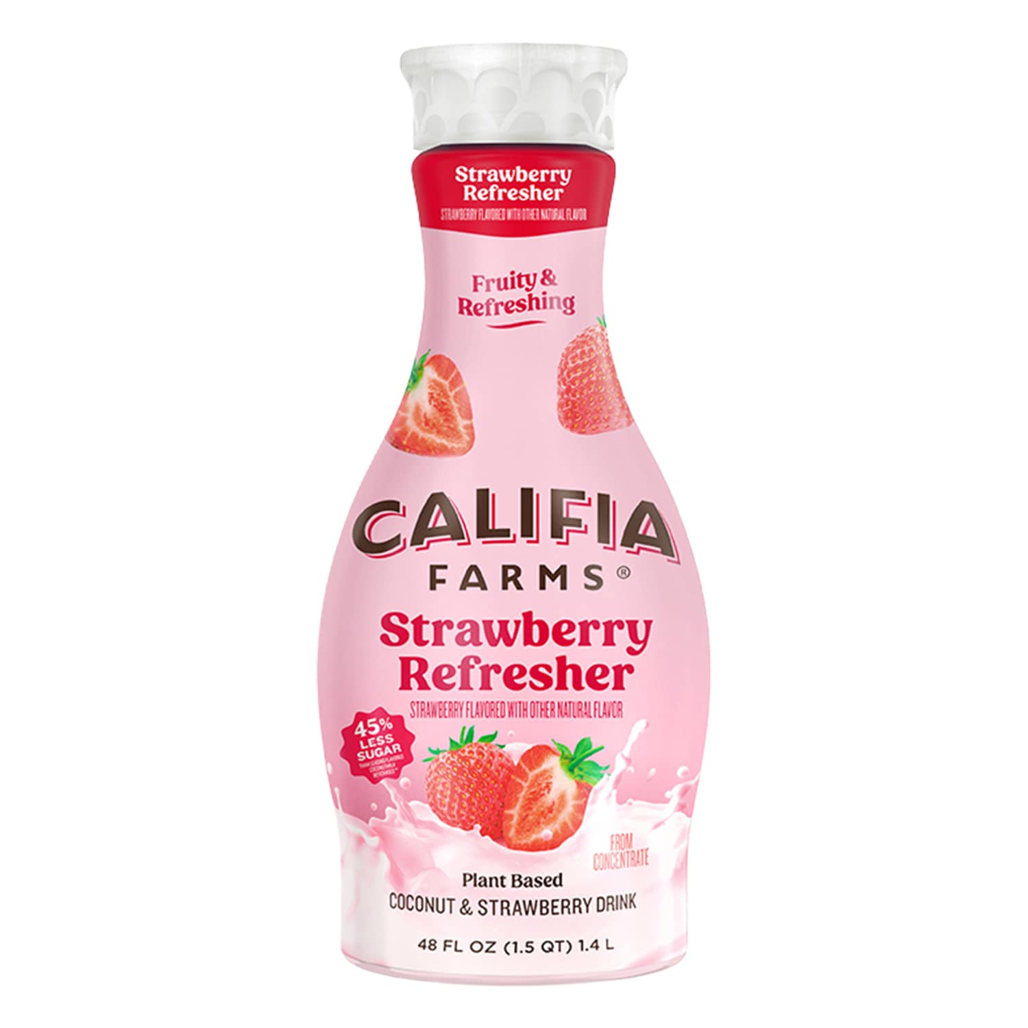Califia Farms Strawberry Creme, Coconut & Strawberry Drink, Plastic Bottle