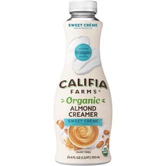 Califia Farms Organic Almond Creamer, Sweet Crème