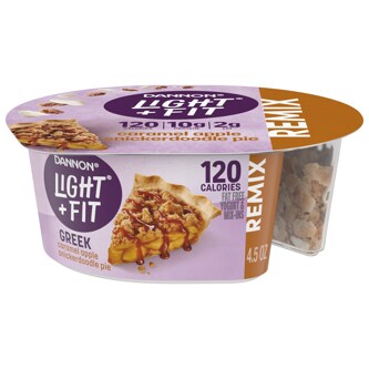 Dannon Light & Fit Fat Free Greek Yogurt & Mix-Ins, Caramel Apple Snickerdoodle Pie