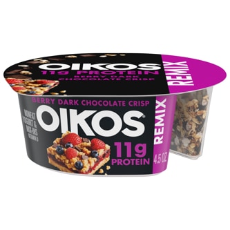 Dannon Oikos Remix Nonfat Greek Yogurt & Mix-Ins, Berry Dark Chocolate Crisp