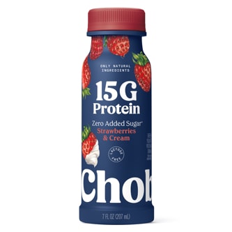Chobani 15G Protein Greek Yogurt Drink, Strawberry & Cream