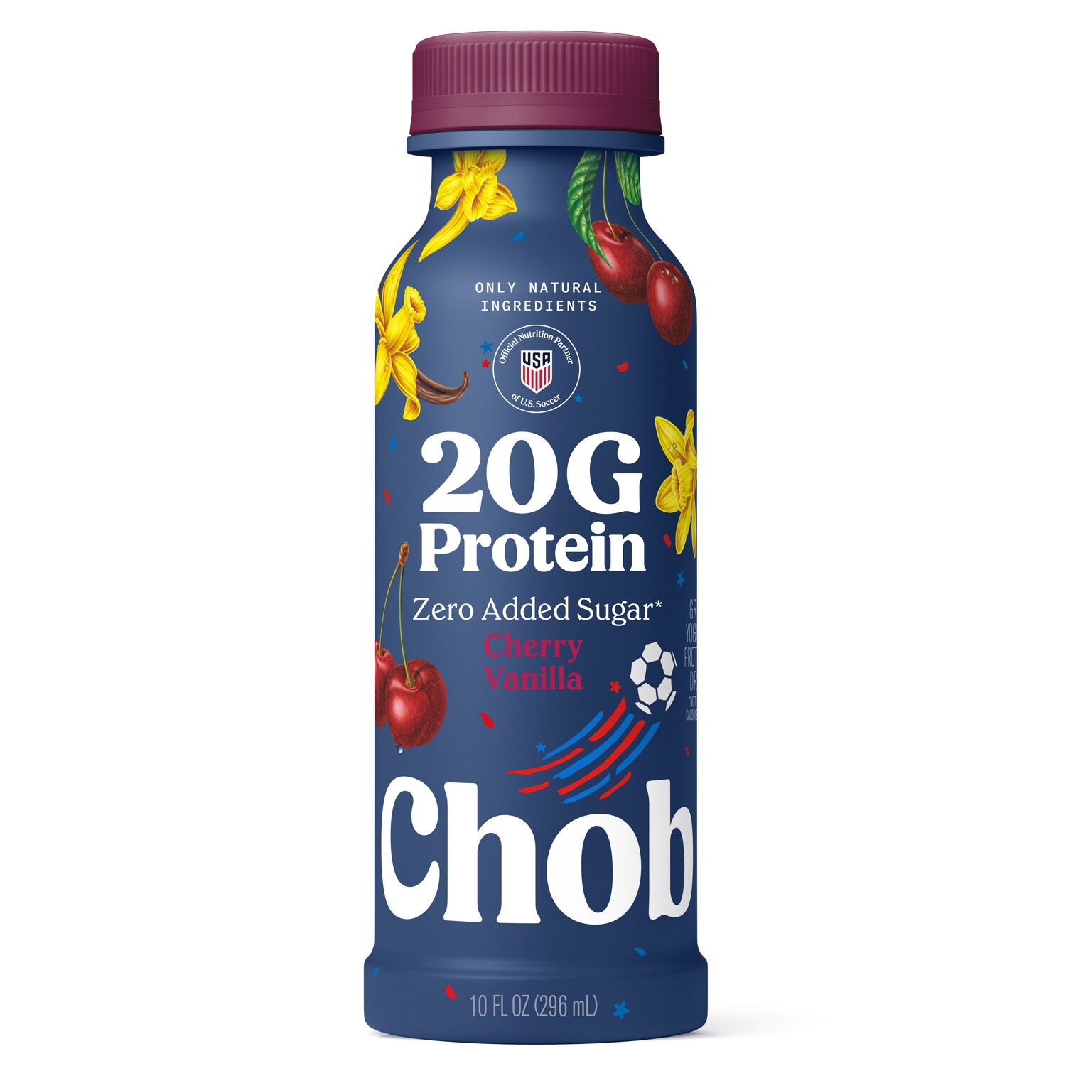 Chobani 20G Protein Greek Yogurt Drink, Cherry Vanilla