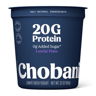 Chobani 20G Protein Low Fat Greek Yogurt, Plain