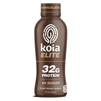 Koia Elite Plant-Based Protein Shake, Chocolate, Plastic Bottle