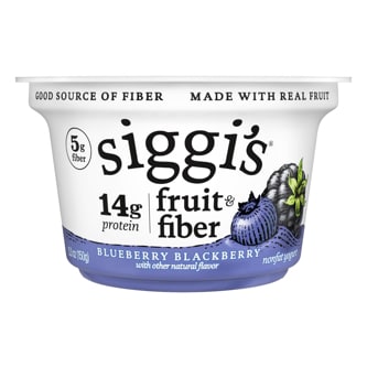 Siggi's Fruit & Fiber Nonfat Yogurt, Blueberry Blackberry