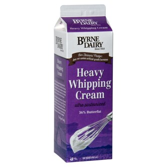 Byrne Dairy Ultra-Pasteurized 36% Butterfat Heavy Whipping Cream, Carton