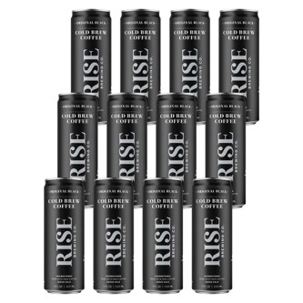 RISE Brewing Co. Nitro Cold Brew Coffee, Original Black, Cans