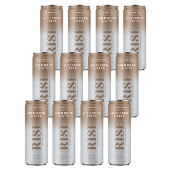 RISE Brewing Co. Nitro Cold Brew Coffee, Oat Milk Latte, Cans