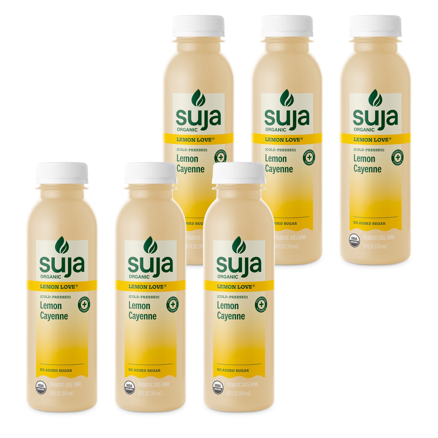 Suja Organic Cold Pressed Juice, Lemon Love, Plastic Bottles