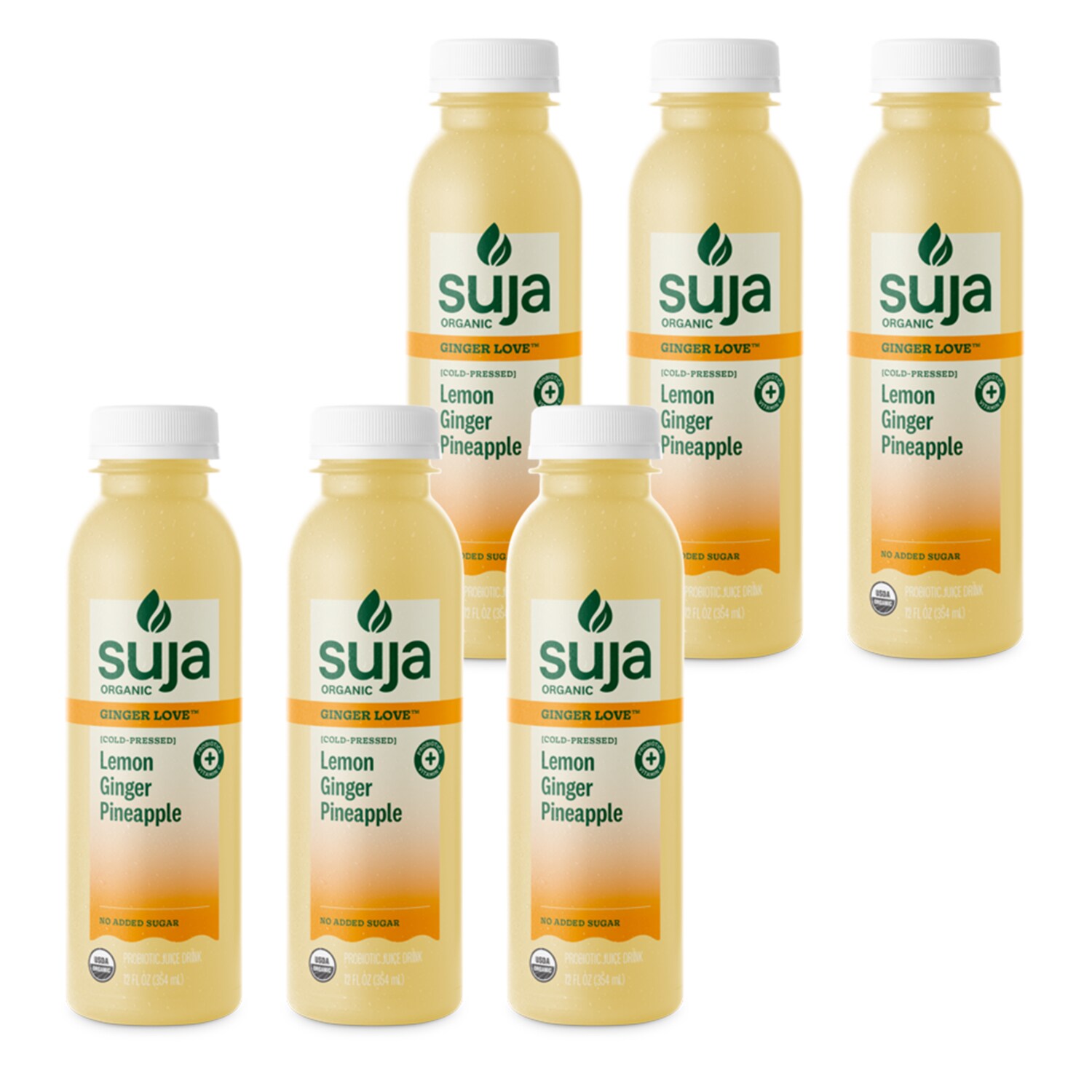 Suja Organic Cold Pressed Juice, Ginger Love, Plastic Bottles