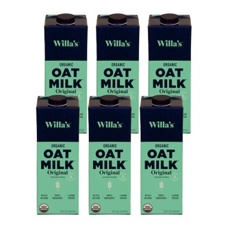 Willa's Organic Oat Milk Original, Unsweetened, Carton, Case