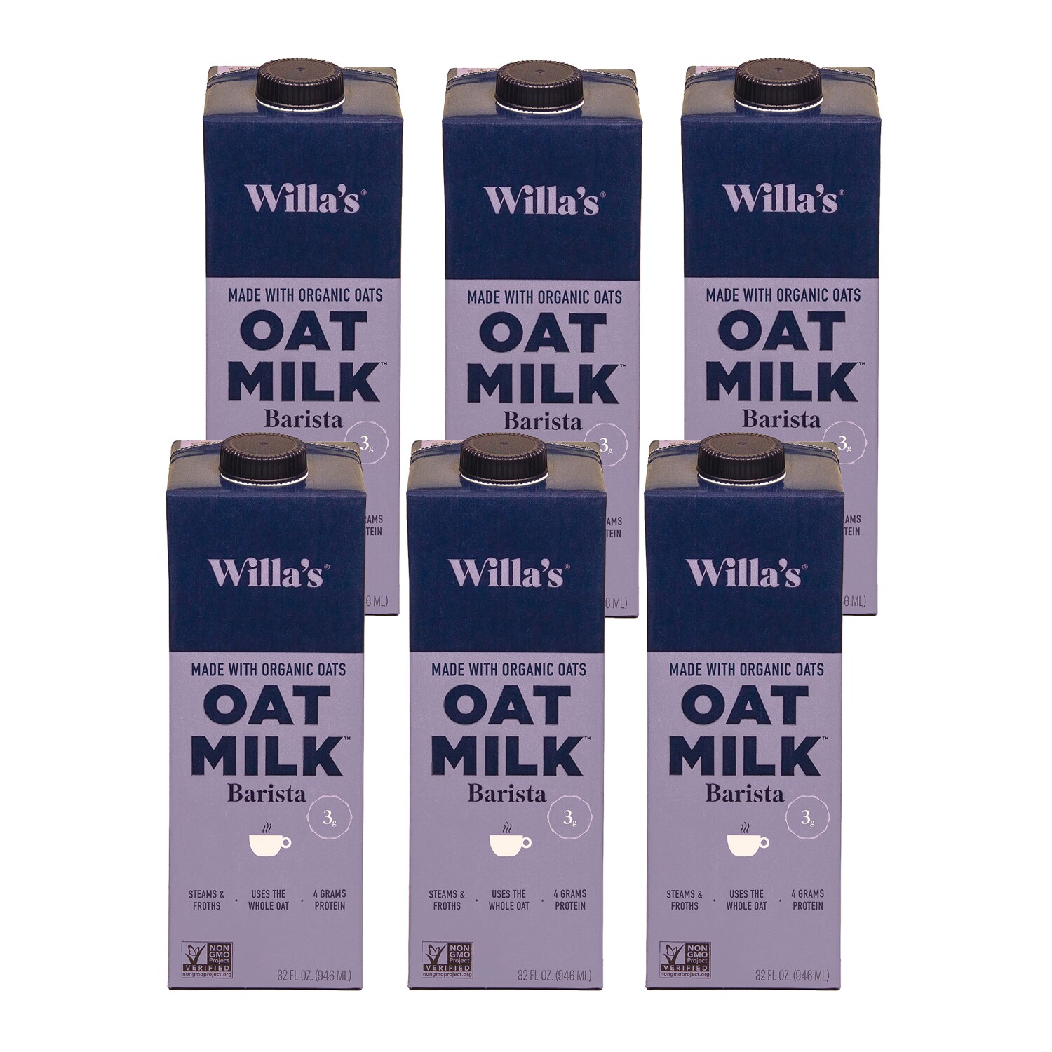 Willa's Organic Oat Milk, Barista, Carton, Case