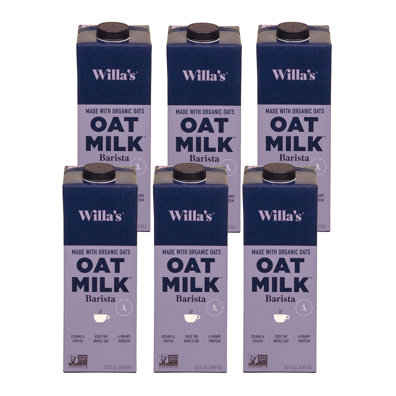 Willa's Organic Oat Milk, Barista, Carton, Case