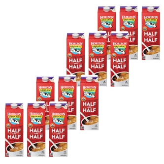 Horizon Organic Half & Half, Ultra-Pasteurized, Case