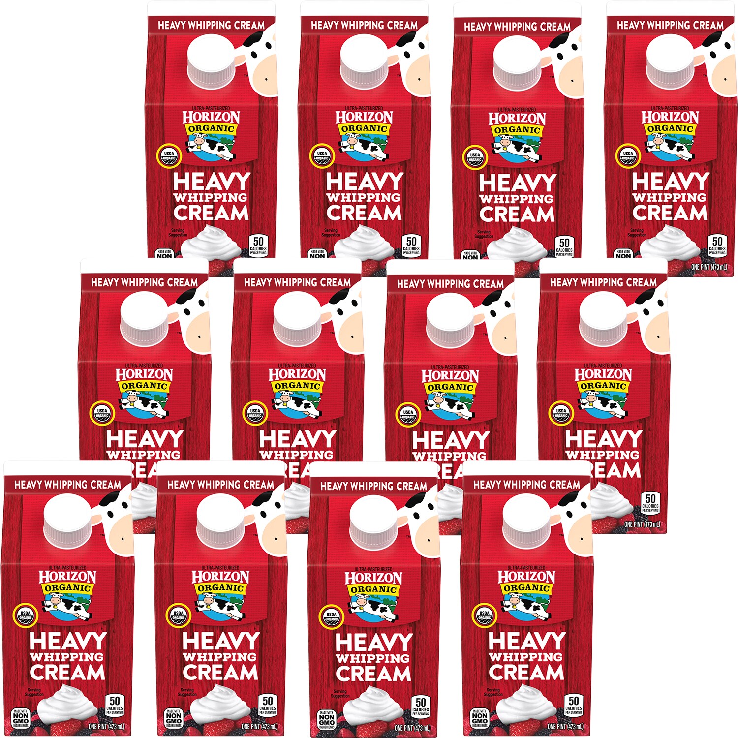 Horizon Organic Heavy Whipping Cream, Case