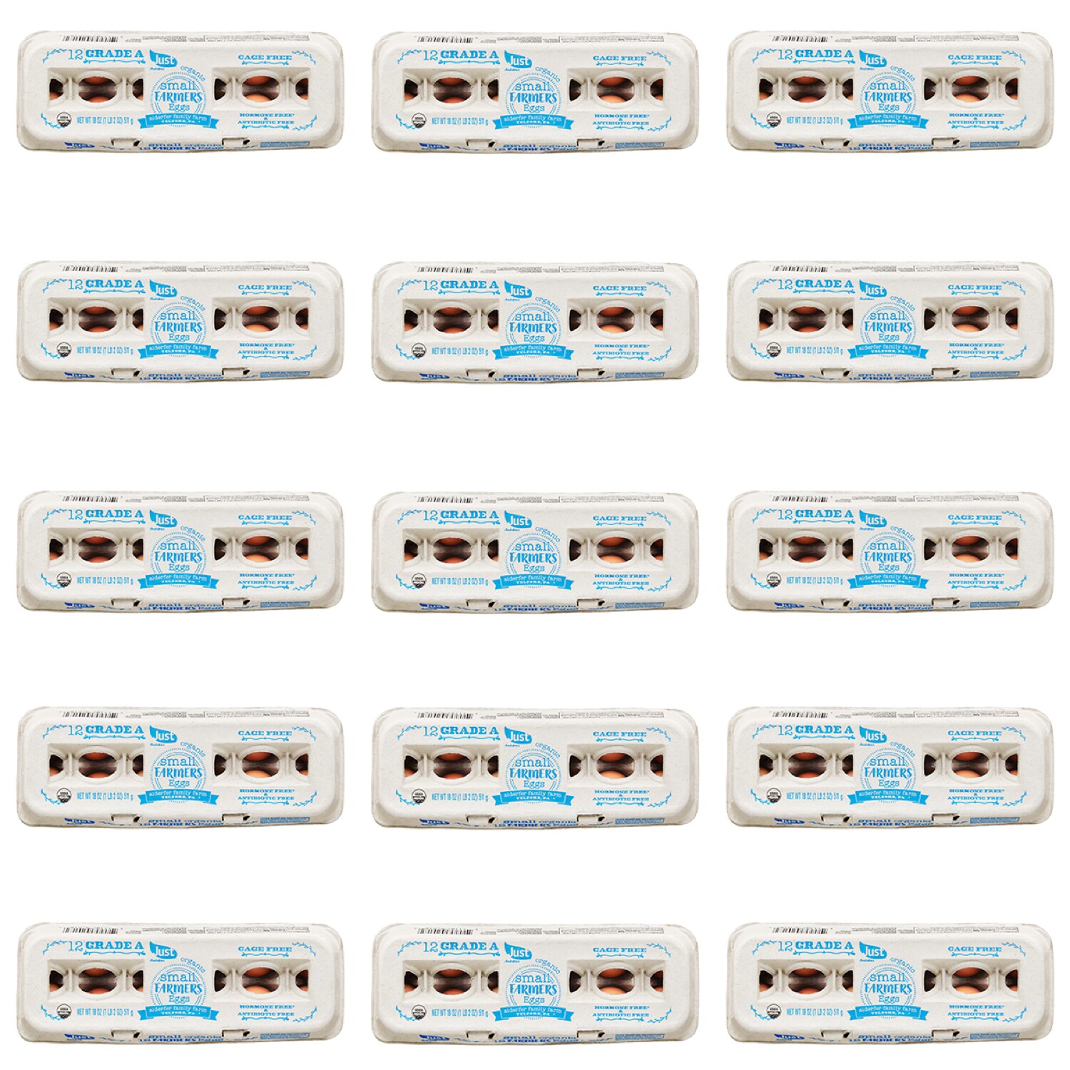 Just FreshDirect Local Organic Small Farmers Eggs, Case, image 1 of 2 slides