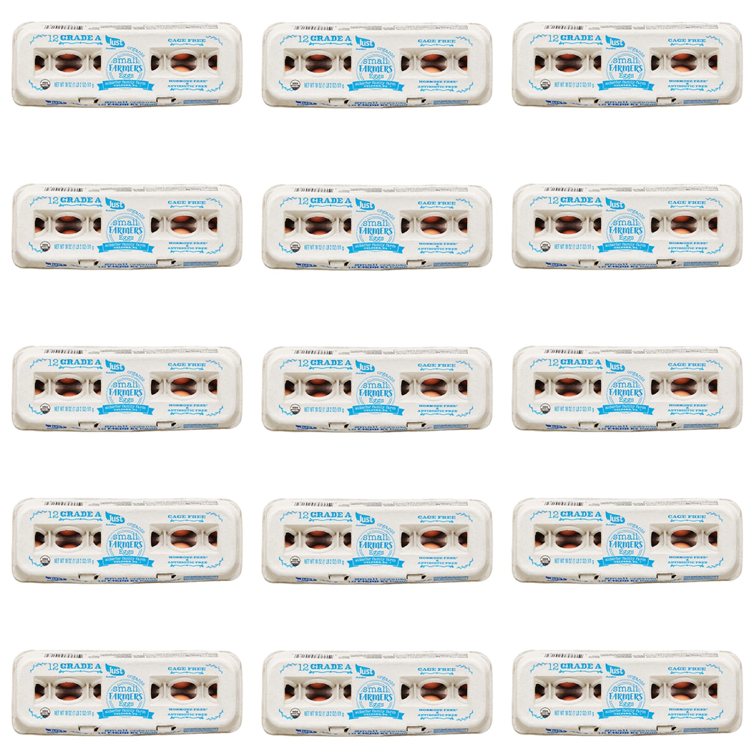 Just FreshDirect Local Organic Small Farmer's Eggs, Case