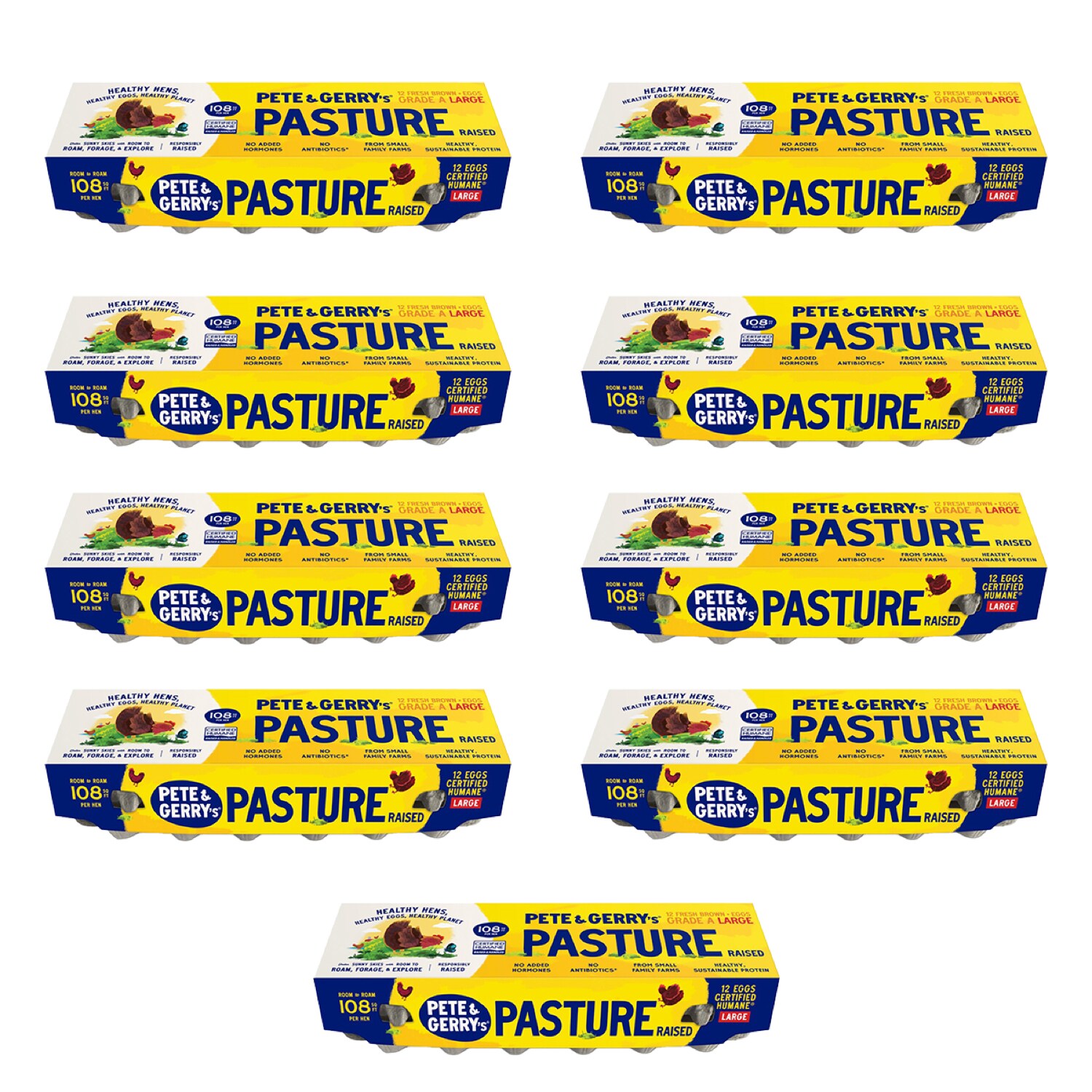 Pete & Gerry's Pasture Raised Large Eggs, Dozen, Case