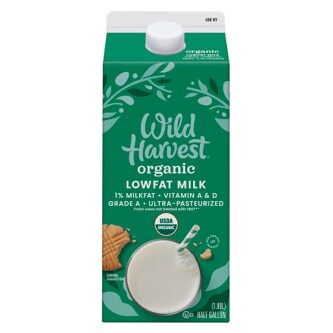 Wild Harvest Organic 1% Low Fat Milk, Carton