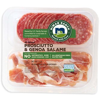 Niman Ranch Prosciutto and Genoa Salame Snack Pack