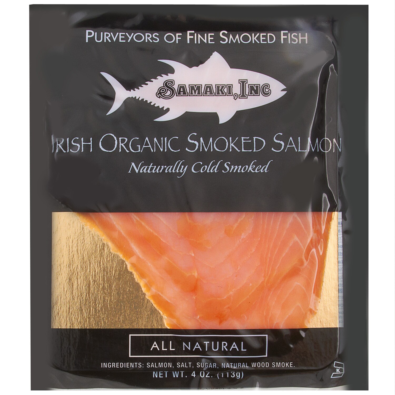 Samaki Double Cured and Naturally Cold Smoked Irish Organic Smoked Salmon