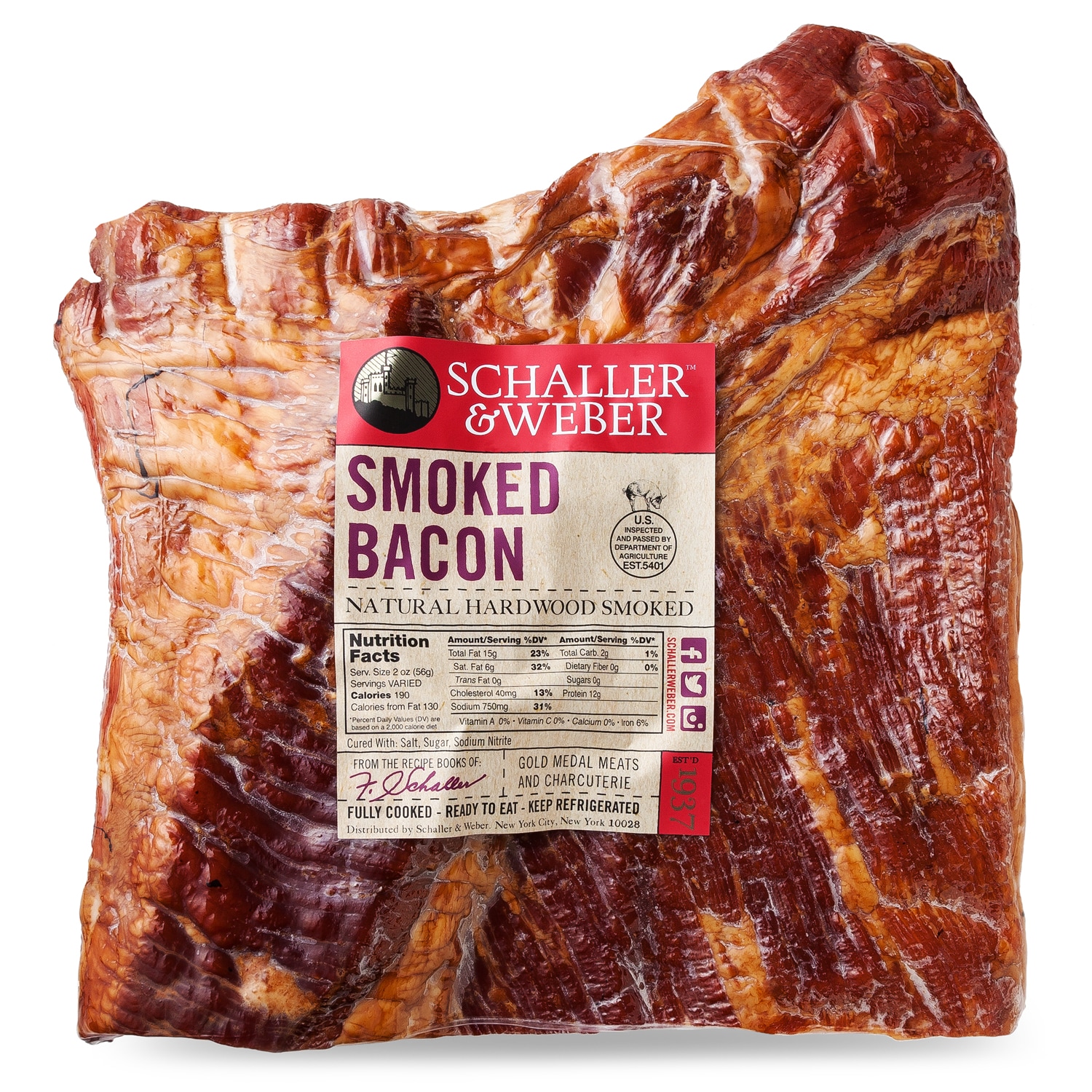Schaller & Weber Smoked Bacon, Cut to Order