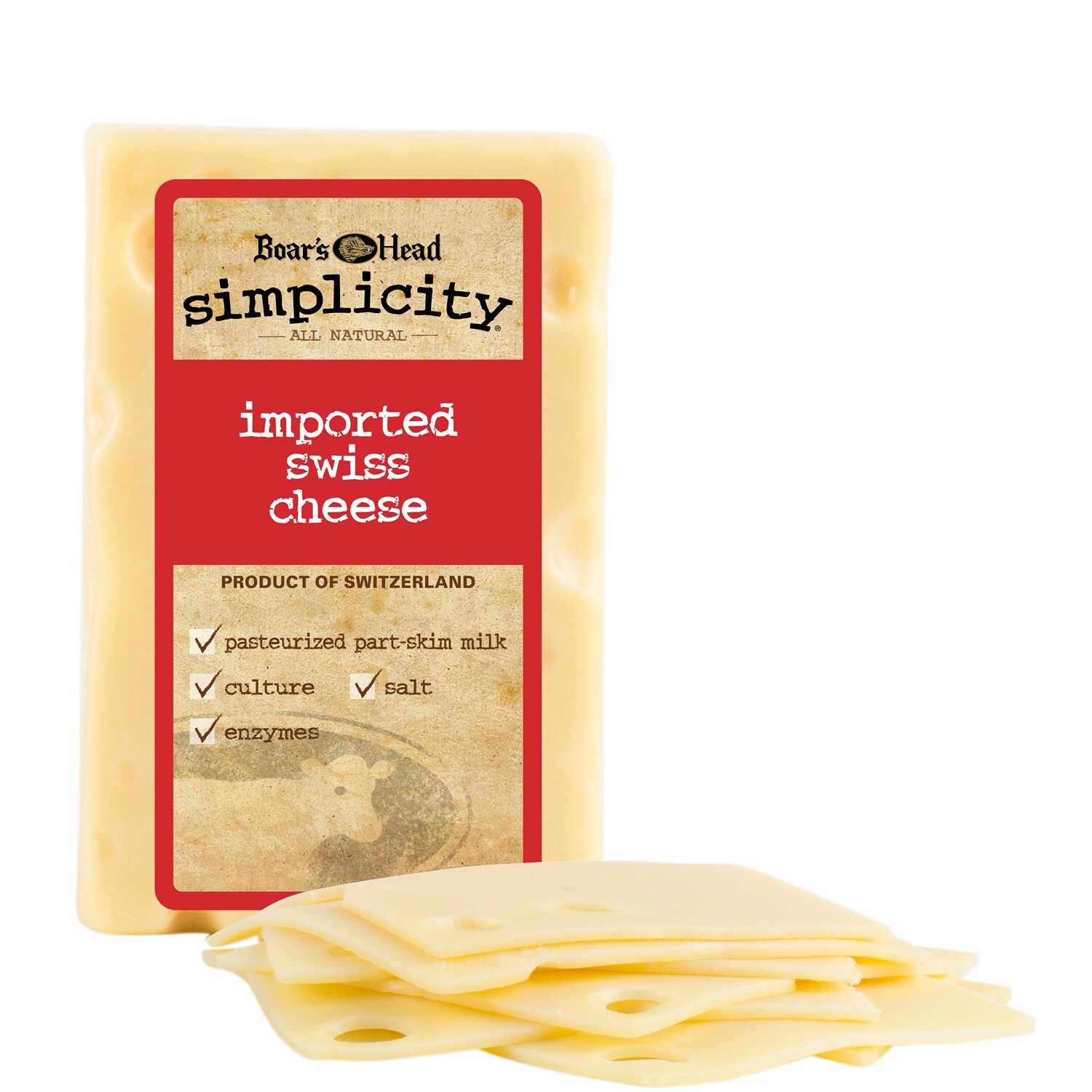 Boar's Head Simplicity All Natural Imported Swiss Cheese