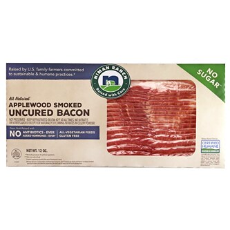 Niman Ranch All-Natural Sugar-Free Applewood Smoked Uncured Bacon, Raised w/o Antibiotics