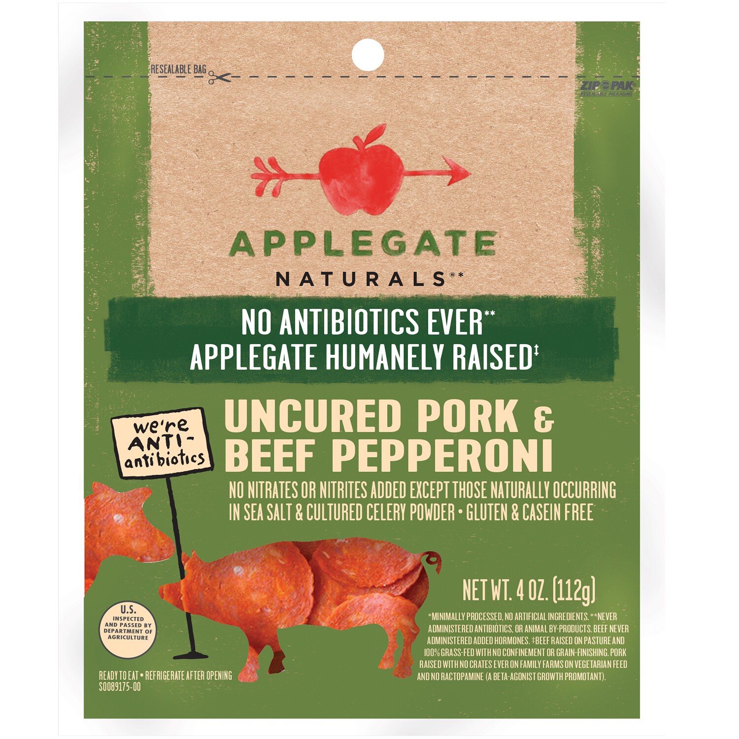 Order Applegate Naturals Uncured Pork Beef Pepperoni Fast Delivery