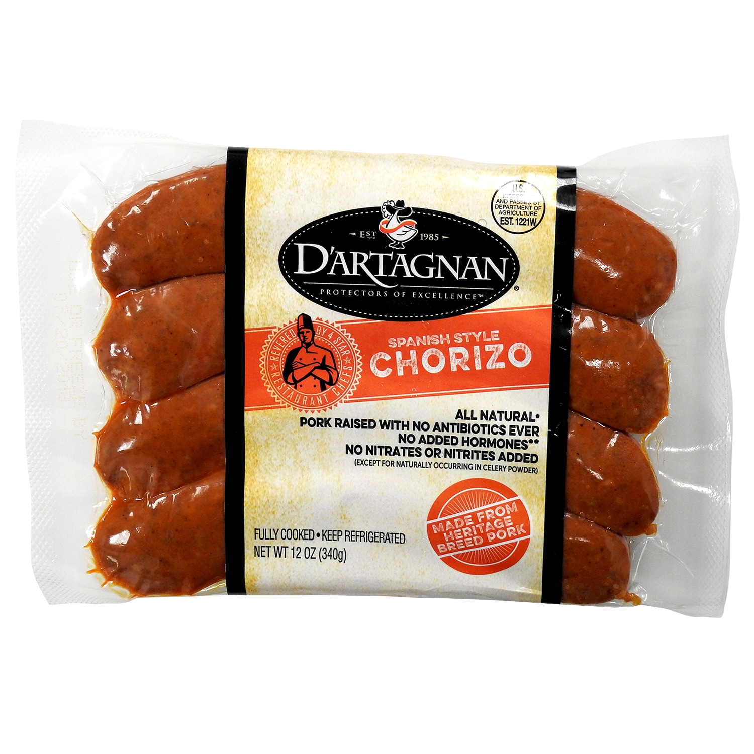 D'Artagnan Spanish-Style Chorizo