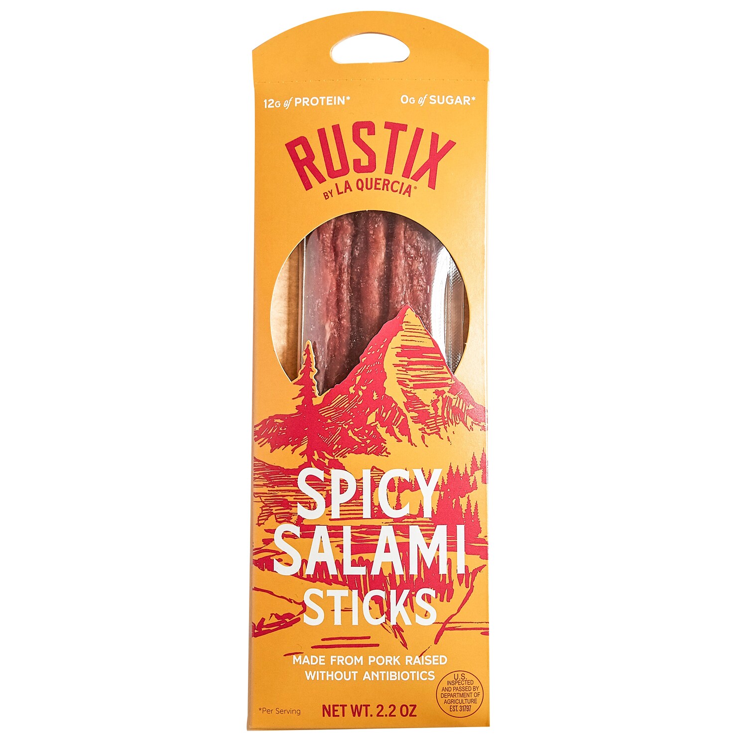 La Quercia Rustix Spicy Salami Sticks, Raised w/o Antibiotics