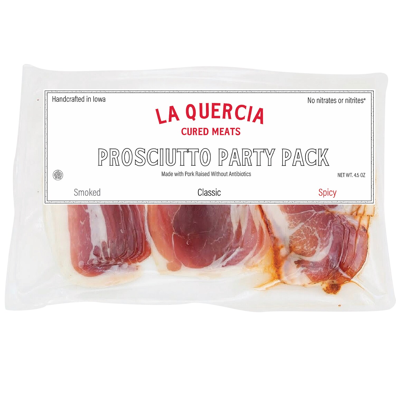 La Quercia Prosciutto Party Pack, Raised w/o Antibiotics