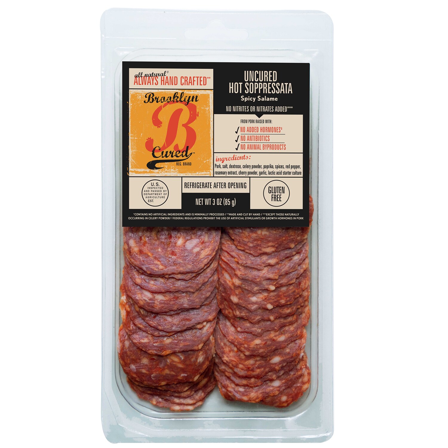 Order Brooklyn Cured Uncured Hot Soppressata, PreSliced Fast Delivery