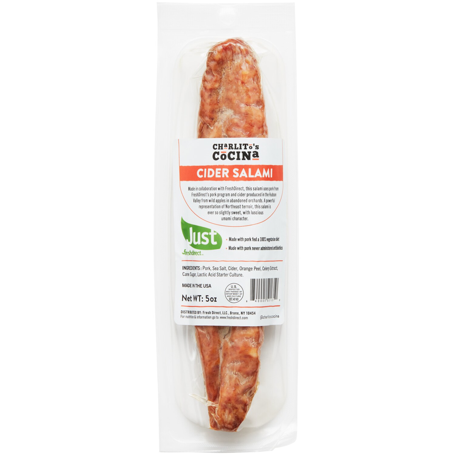 Just FreshDirect by Charlito's Cocina Cider-Infused Heritage Pork Salami