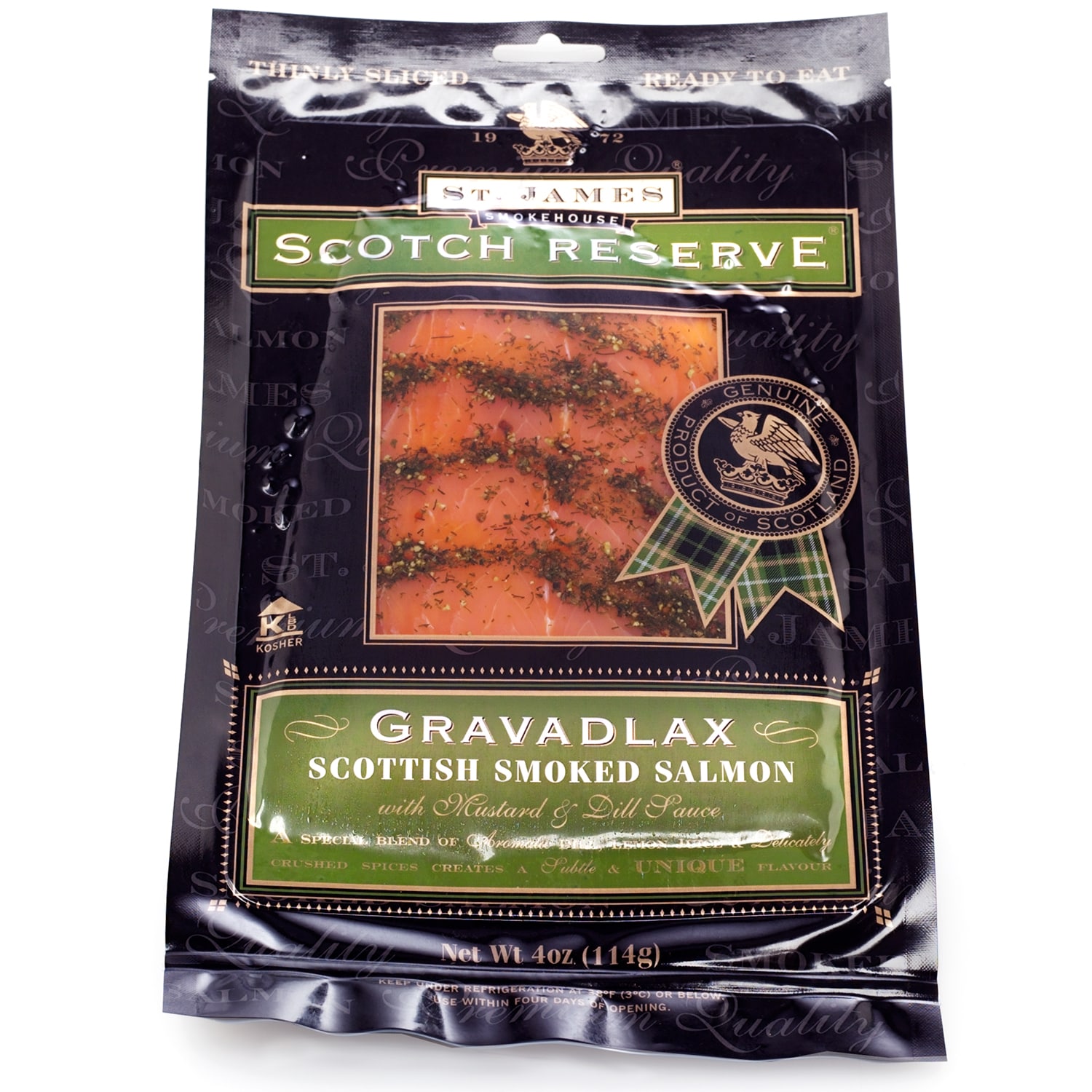 St. James Smokehouse Scotch Reserve Gravadlax Sliced Smoked Salmon