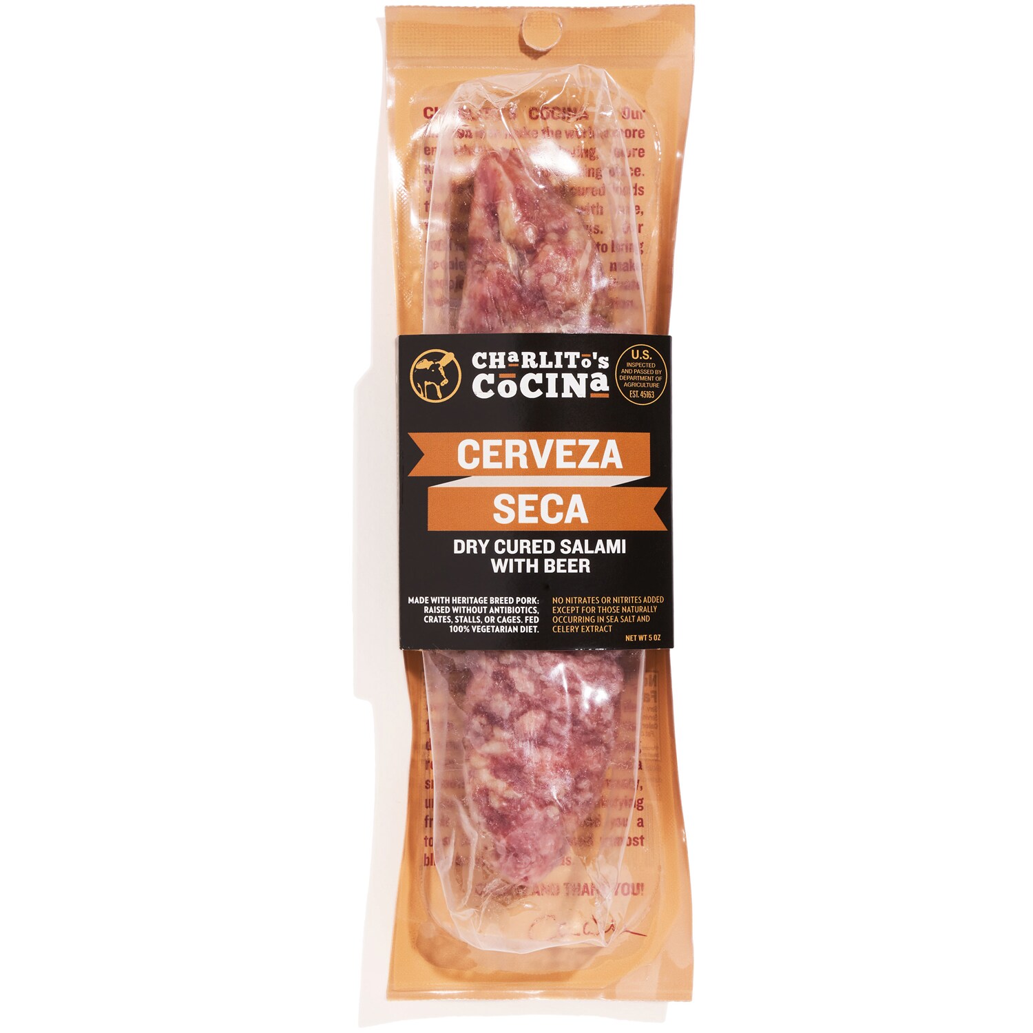 Charlito's Cocina Dry Cured Beer Salami, Cerveza Seca 