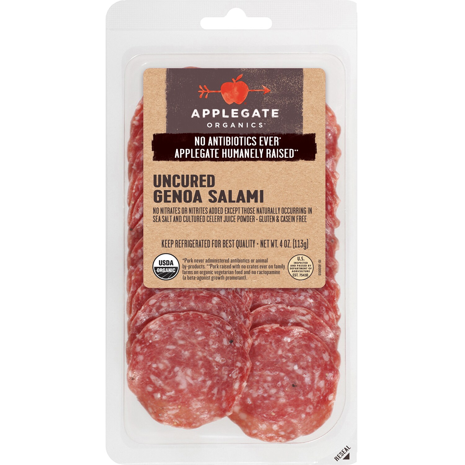Applegate Organics Uncured Genoa Salami