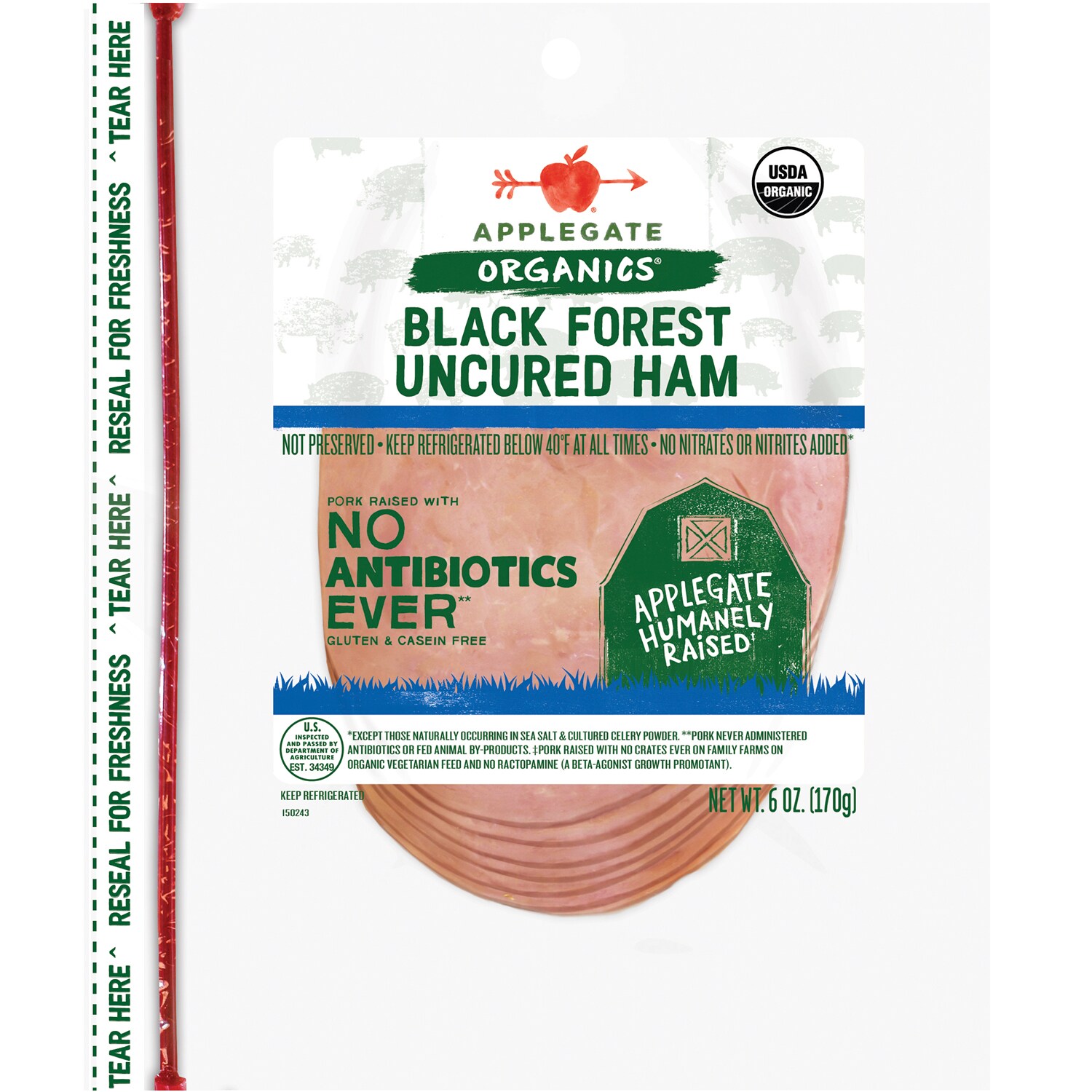 Applegate Organics Uncured Black Forest Ham