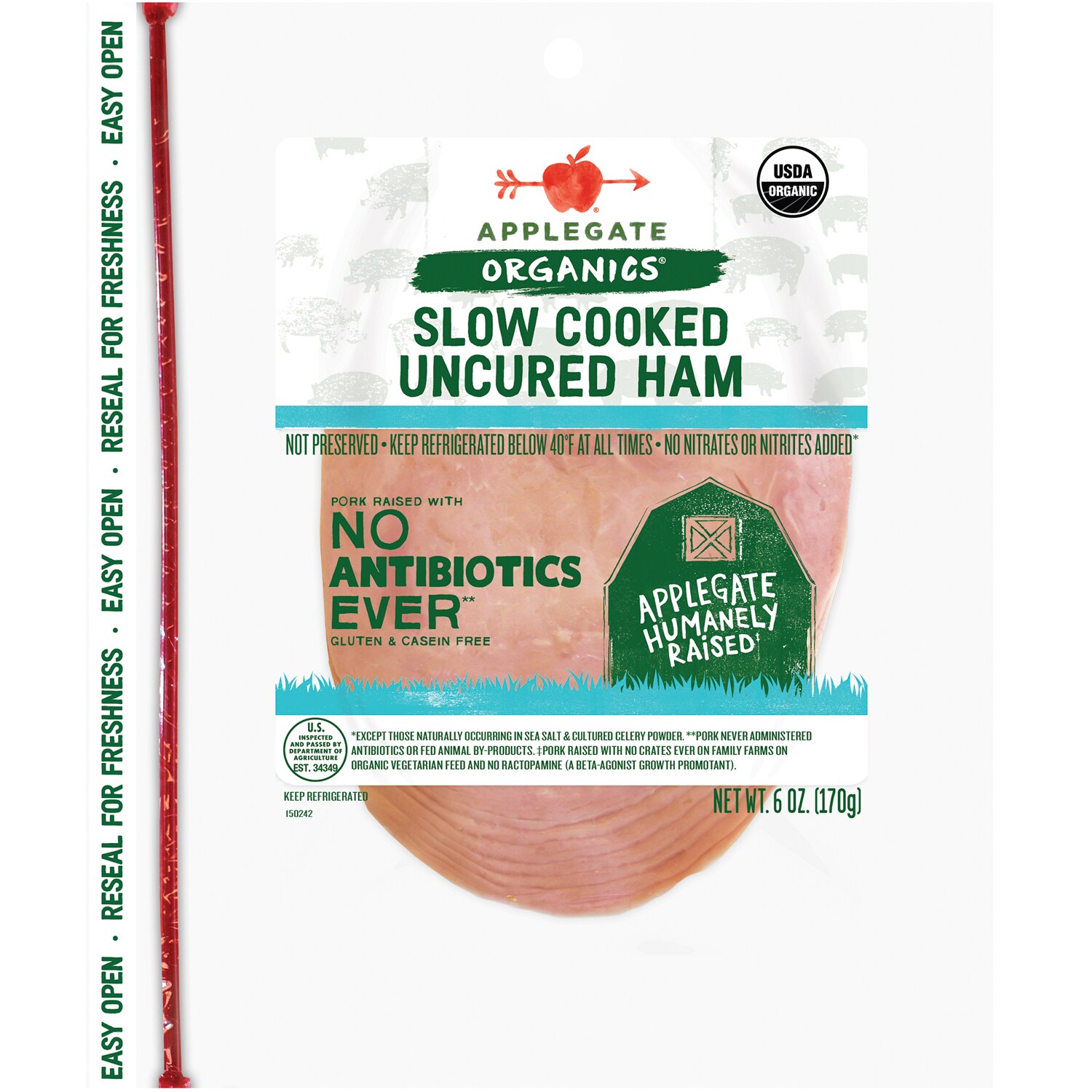 Applegate Organics Uncured Slow Cooked Ham