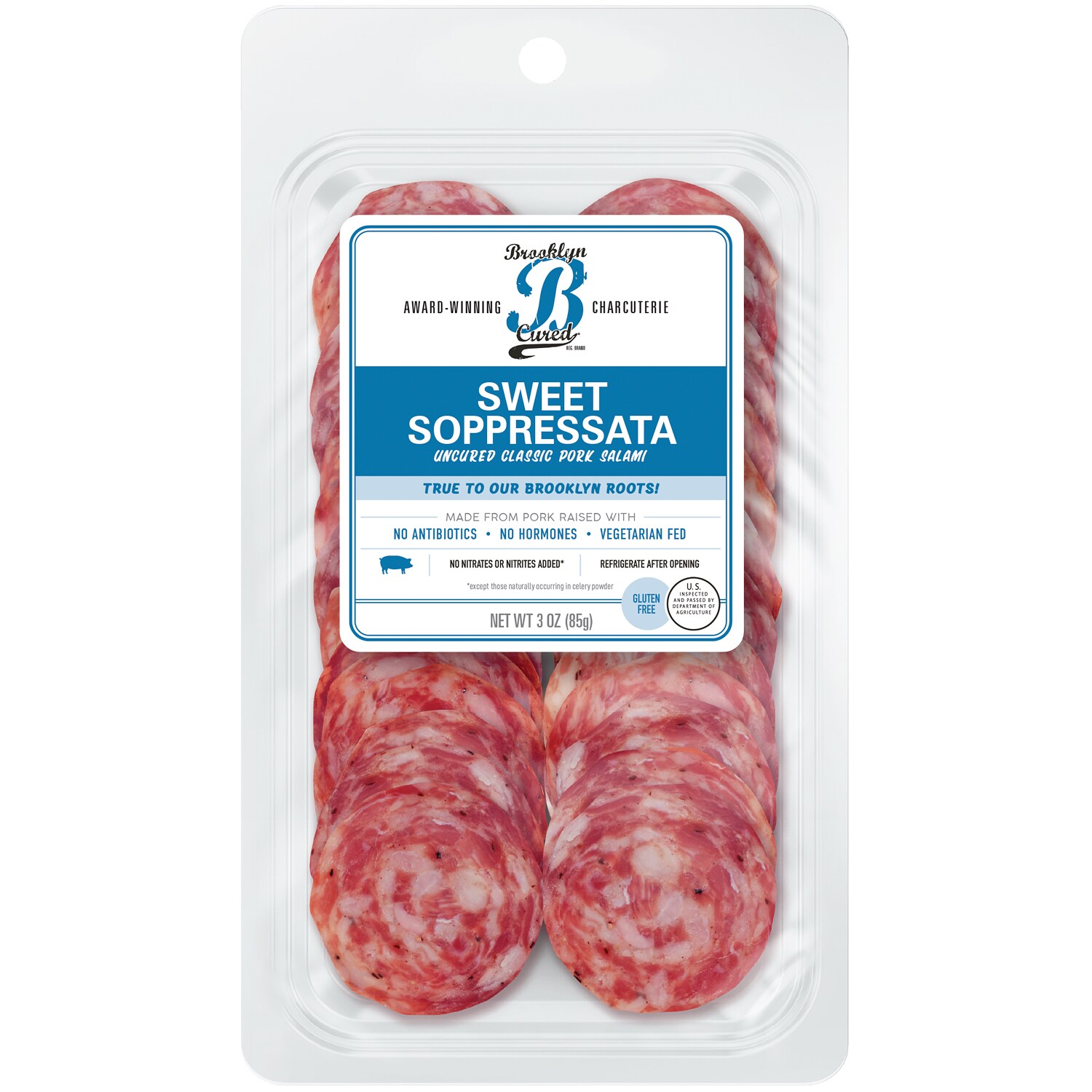 Brooklyn Cured Uncured Sweet Soppressata, Pre-Sliced
