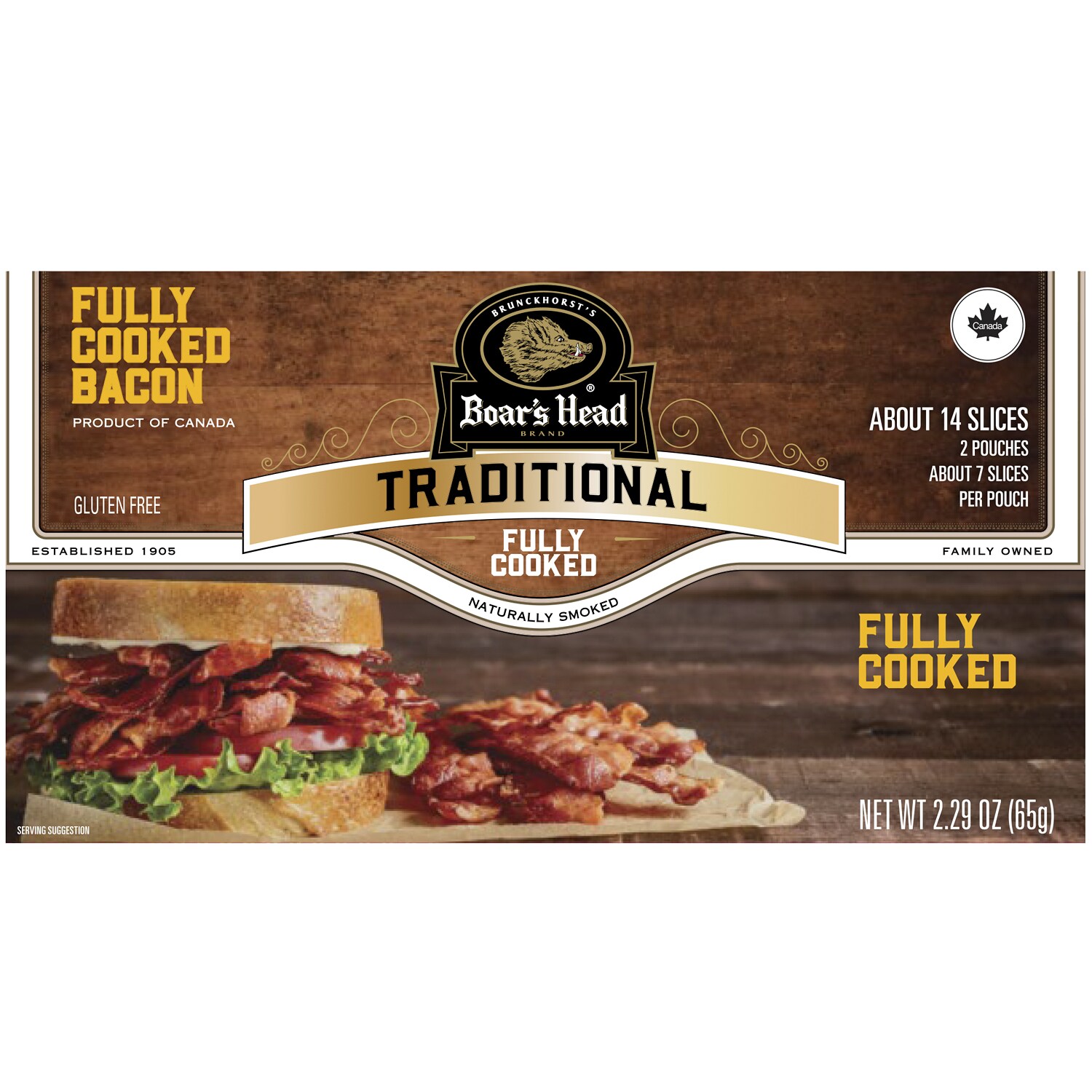 Boar's Head Fully Cooked Naturally Smoked Bacon