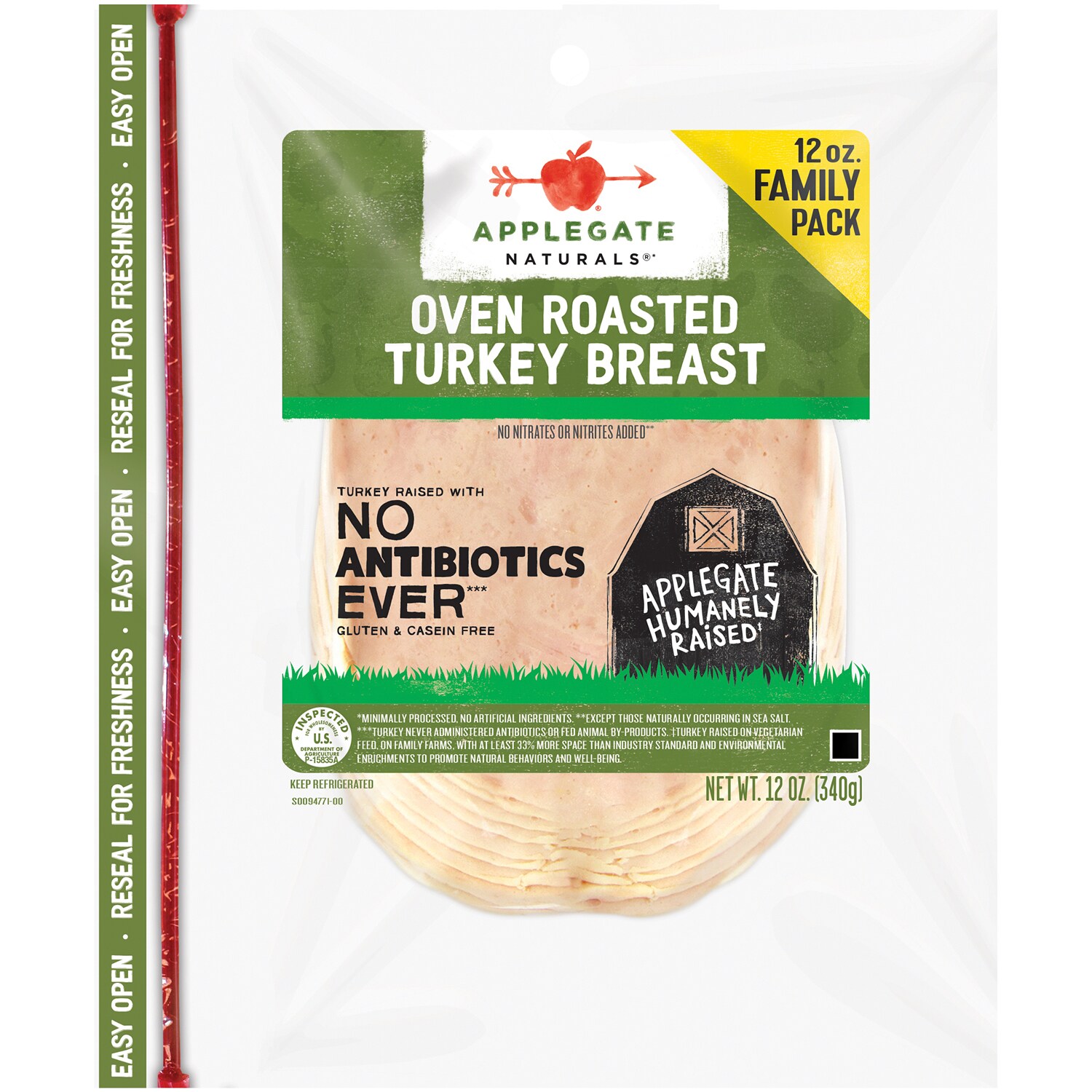 Applegate Naturals Oven Roasted Turkey Breast, Family Size