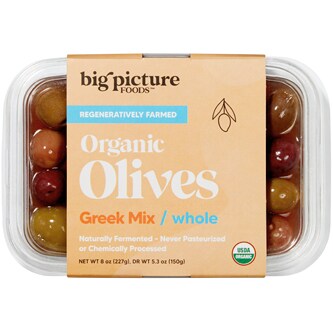 Big Picture Foods Organic Greek Whole Olives Mix