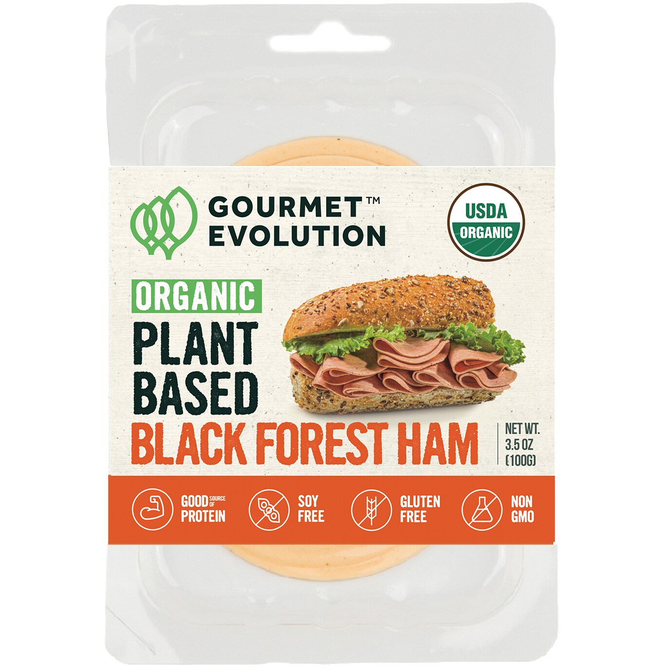 Gourmet Evolution Plant-Based Deli Slices, Black Forest Ham
