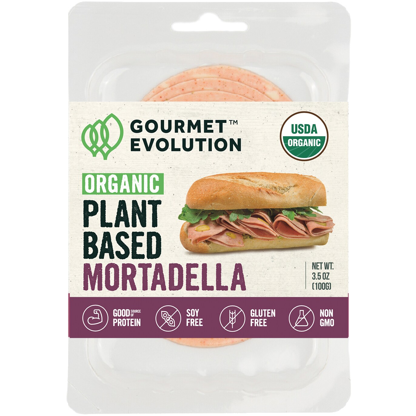 Gourmet Evolution Plant-Based Deli Slices, Mortadella