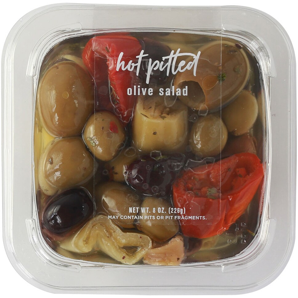Delallo Hot Pitted Olive Salad